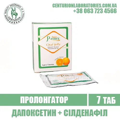 Пролонгатор SUPER P-FORCE ORAL JELLY Дапоксетин + Силденафіл
